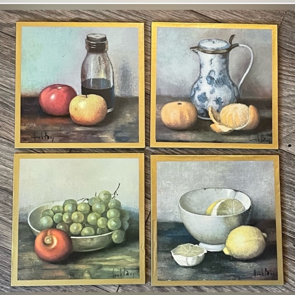 MCM Vintage Henk Bos Still life Lithographs set of 4 8”X8” each
Home Decor ART